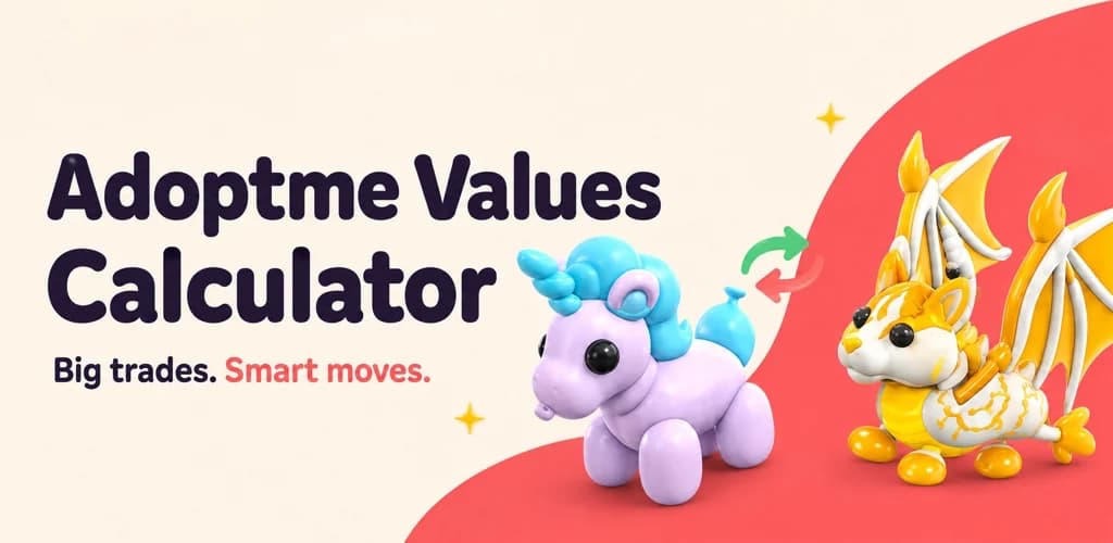 AdoptMe Values Calculator — big trades, smart moves. Adopt Me pet values and trade calculator app