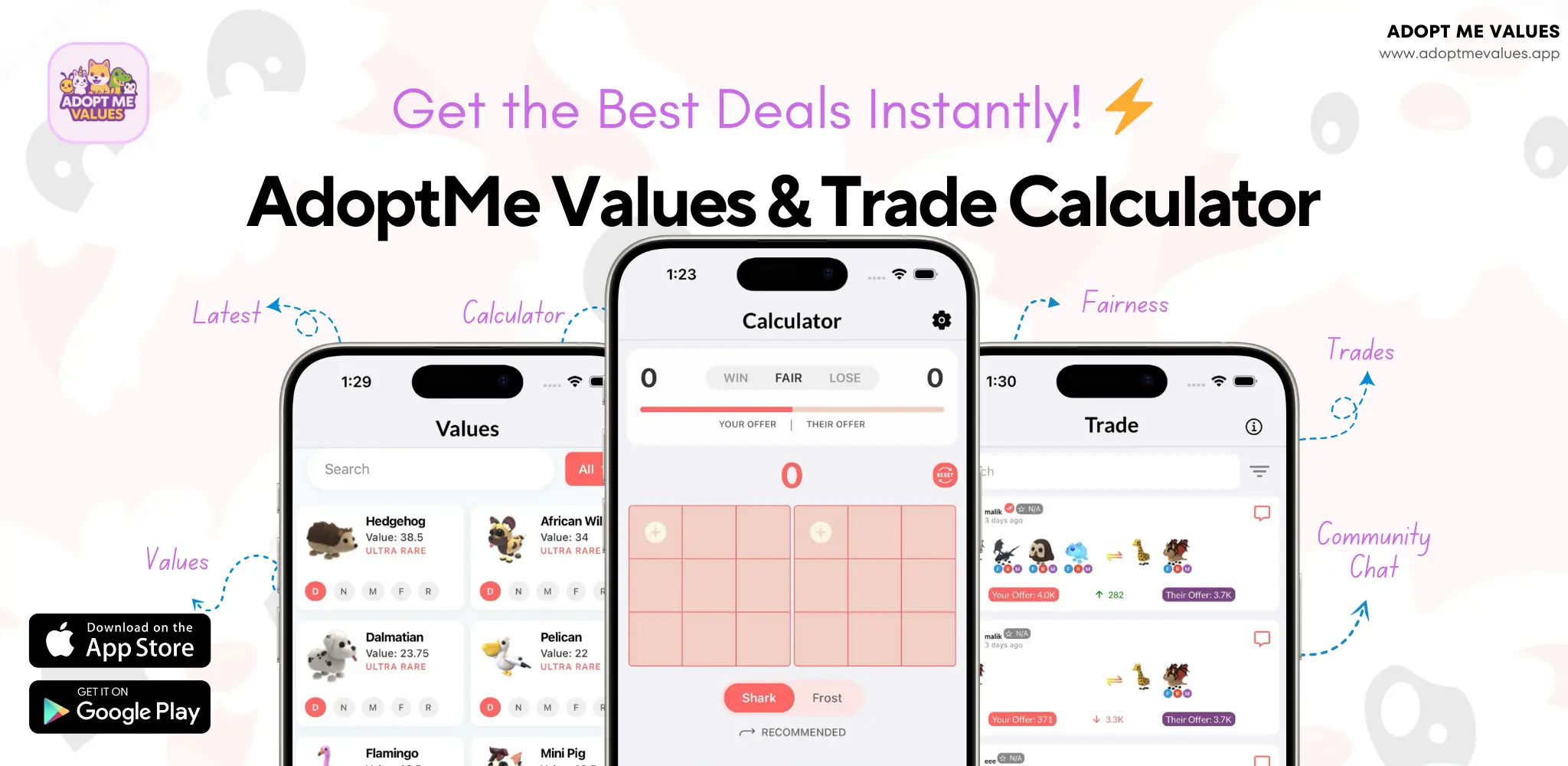 adopt me values app